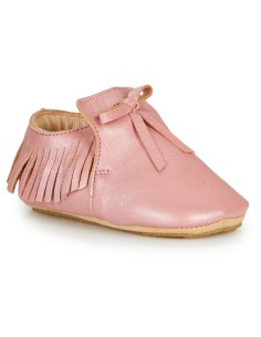 Chaussons cuir Mexiblu rose avec semelle antidérapante -...