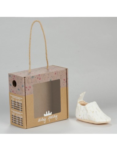 Chaussons cuir My Blublu Herbier avec semelle...