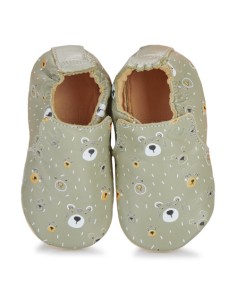 Chaussons cuir My Blublu Ours Amande avec semelle... 2