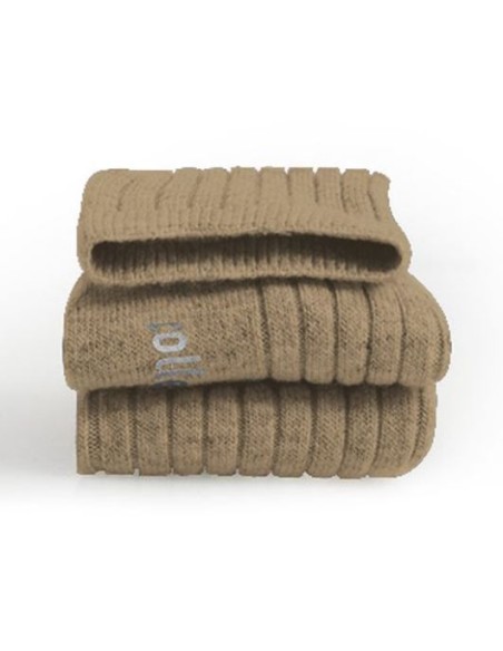 Chaussettes adulte à côtes cachemire et laine - Chamois - Petite Taupe - COLLEGIEN