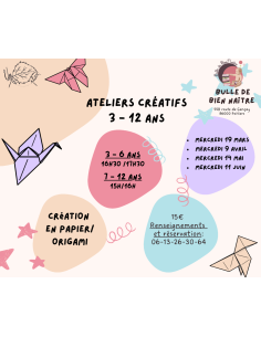 Atelier Créations en papier / Origami