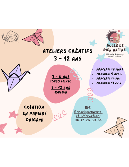 Atelier Créations en papier / Origami