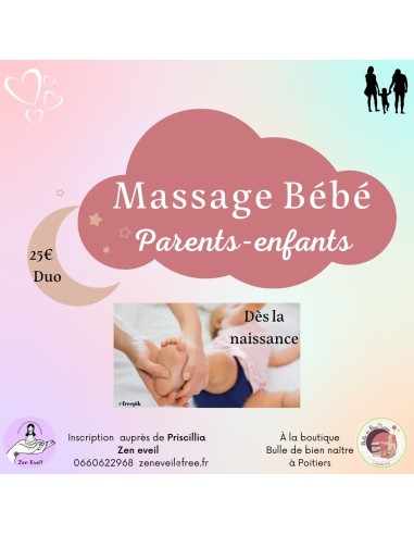 Atelier Massage bébé - duo 1 parent/1 bébé -...