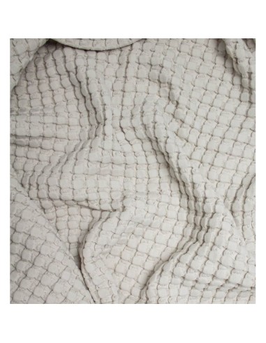 Plaid en Coton Bio Paros 75x100 naturel - KADOLIS