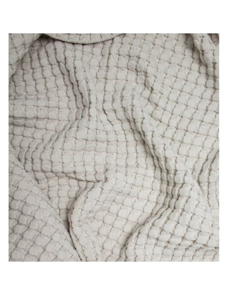 Plaid en Coton Bio Paros 75x100 naturel - KADOLIS