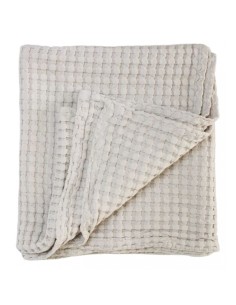 Plaid en Coton Bio Paros 75x100 naturel - KADOLIS