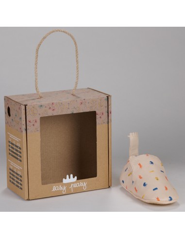 Chaussons cuir My Blu Chat avec semelle...