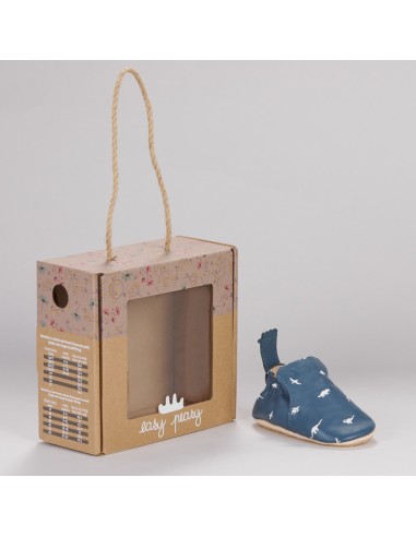 Chaussons cuir My Blu Dino avec semelle...