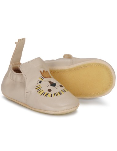 Chaussons cuir Blublu Lion avec semelle...