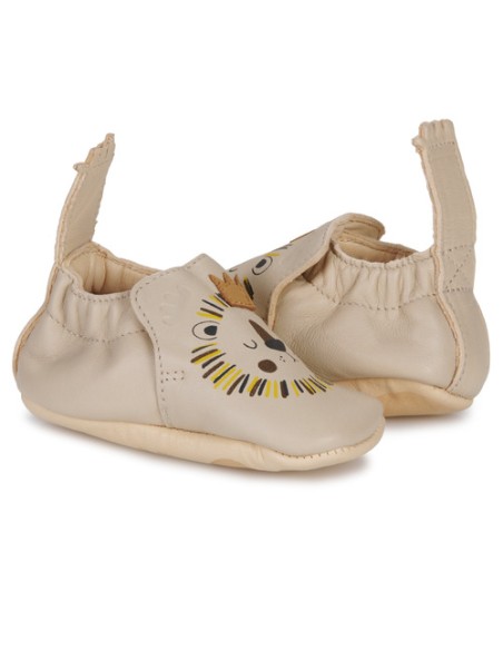 Chaussons tout cuir bébé My Blu Lion - EASY PEASY