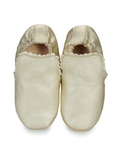 Chaussons cuir My Blu Dentelle avec semelle antidérapante... 2