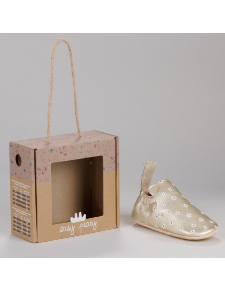 Chaussons tout cuir bébé My Blu Marguerite - EASY PEASY