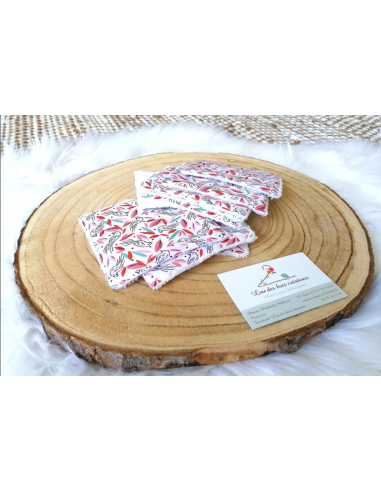 Lingettes carrées (x5) - LOU DES BOIS CREATIONS