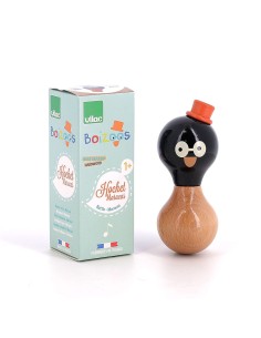 Hochet en bois Boizoos - René le pingouin - VILAC 1+ 2