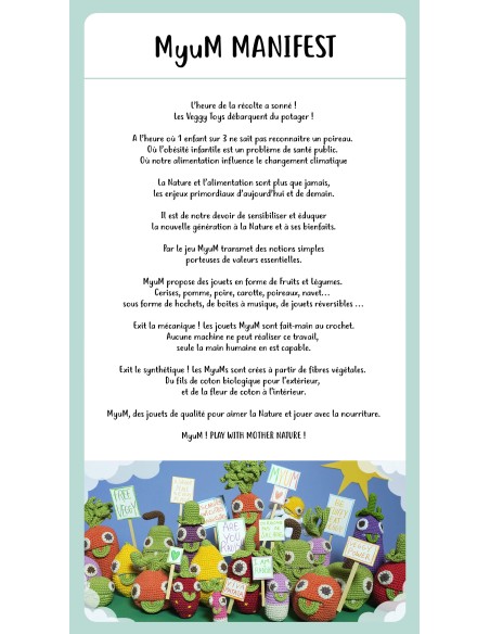 La carotte - doudou en coton bio - MYUM 0+