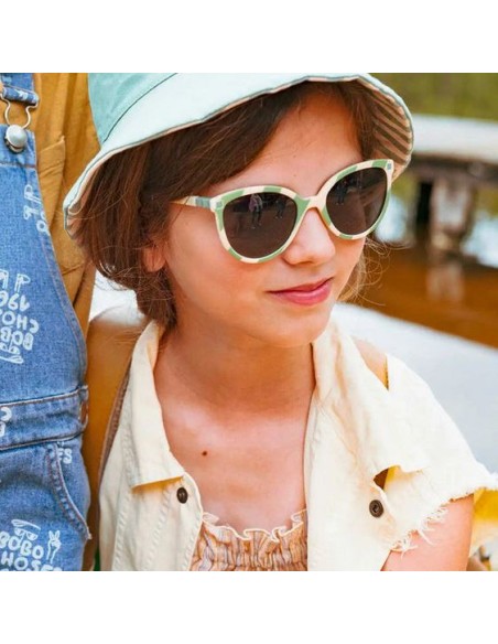 Lunettes de soleil Buzz 6 à 9 ans Rayures Sauge - KI ET LA