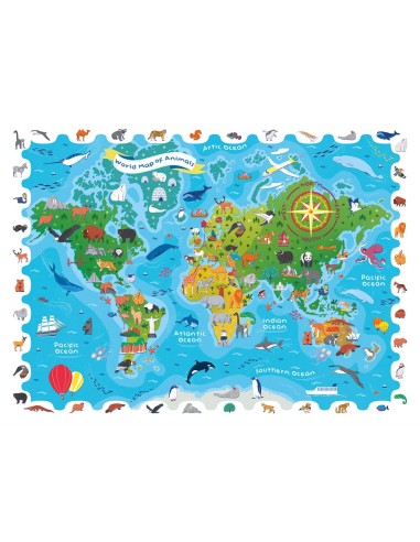 Détective Puzzle - Carte Des Animaux -...