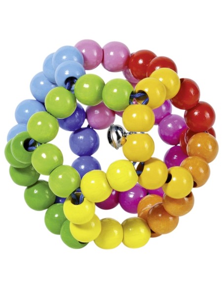 Hochet balle arc-en-ciel flexible - GOKI 0+