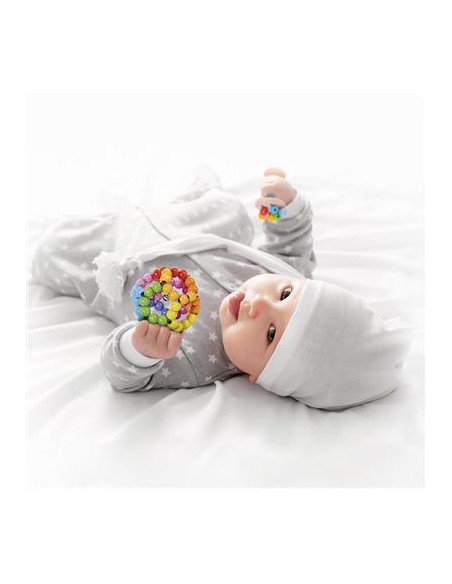 Hochet balle arc-en-ciel flexible - GOKI 0+