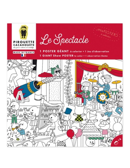 Mes Posters à colorier - Le Spectacle - PIROUETTE CACAHOUETE 4+