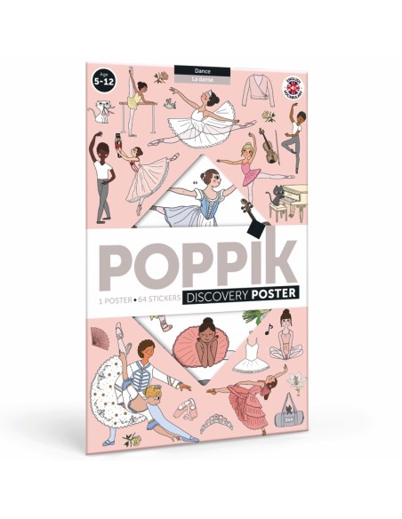 Poster pédagogique + 64 stickers LA DANSE (5-12 ans) - POPPIK