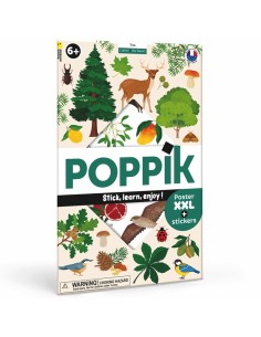 Poster pédagogique + 54 stickers L’ARBRE (6-12 ans) - POPPIK