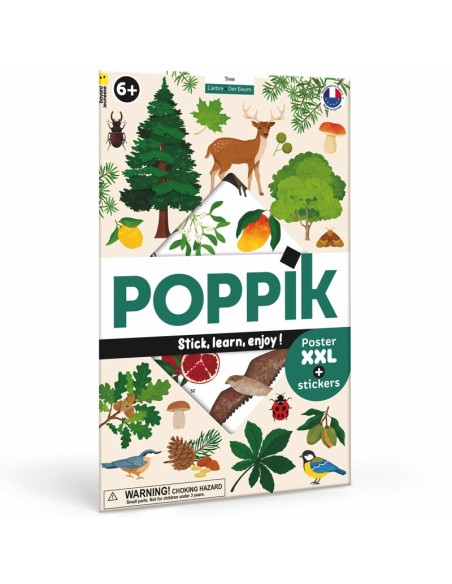 Poster pédagogique + 54 stickers L’ARBRE (6-12 ans) - POPPIK