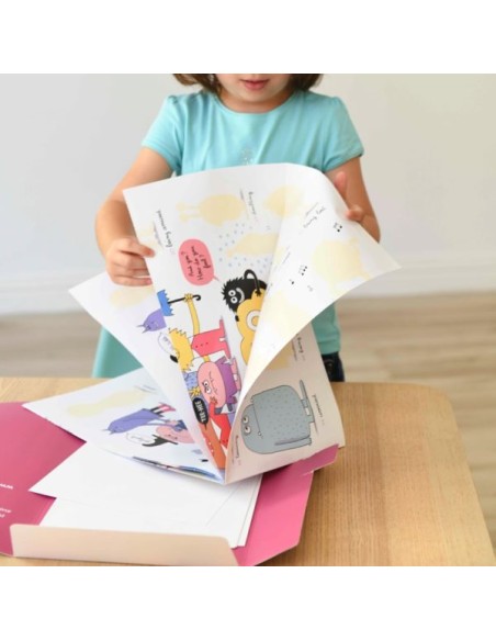 Poster pédagogique + 43 stickers NOS ÉMOTIONS (3-7 ans) - POPPIK