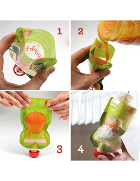 Gourde réutilisable 130ml lot de 3 - SQUIZ