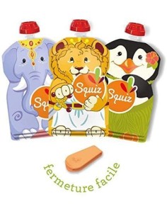 Gourde réutilisable 130ml lot de 3 - SQUIZ