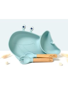 Solène l’assiette Baleine et ses couverts - LES PETITS...