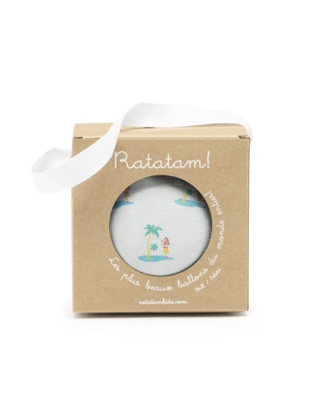 Petit Ballon 12 cm Hawai - blanc - RATATAM
