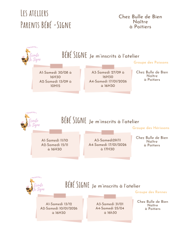 Atelier de Signes Associés à la Parole pour bébés