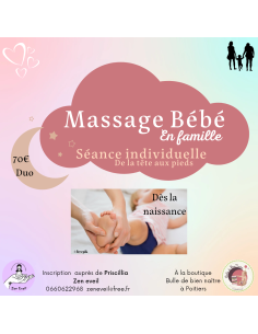 Atelier Massage bébé Individuel - duo 1 parent/1 bébé -...
