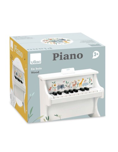 Piano Blanc 18 touches avec partitions en bois...