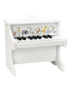 Piano Blanc 18 touches avec partitions en bois - VILAC 3+