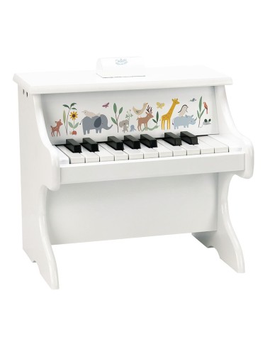 Piano Blanc 18 touches avec partitions en bois...