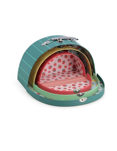 Set de 3 valisettes gigognes en carton, Les...