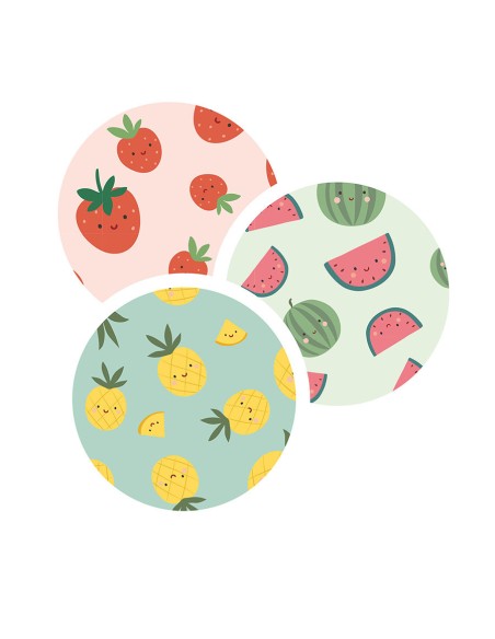 Set de 3 valisettes gigognes en carton, Les fruits gourmands - Sarah Betz