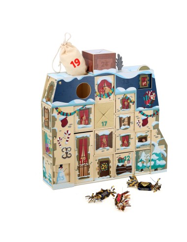 Calendrier de l’avent en bois, Maison à...