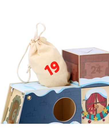 Calendrier de l’avent en bois, Maison à...