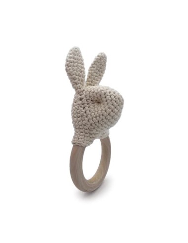Hochet Lapin en crochet 100% coton bio MYUM