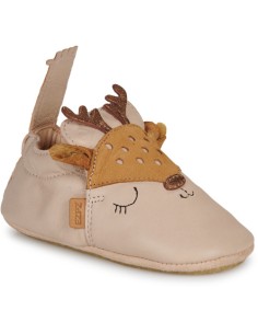 Chaussons cuir enfant MY BLUBLU BICHE avec semelle...