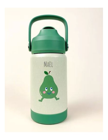 Gourde métal fruits 355 mL- Acier Inoxydable dès 18 mois - Les Petits Citrons