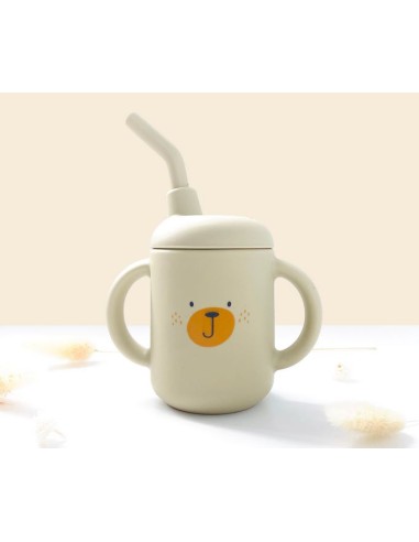 Verre / tasse à paille Bébé - Silicone - Les...