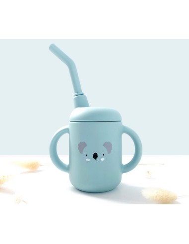 Verre / tasse à paille Bébé - Silicone - Les...