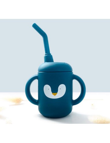 Verre / tasse à paille Bébé - Silicone - Les...