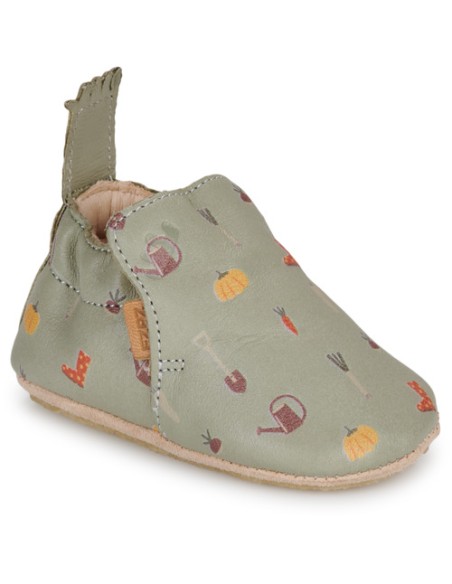 Chaussons cuir bébé enfant Blublu - Vert - EASY PEASY EZPZ