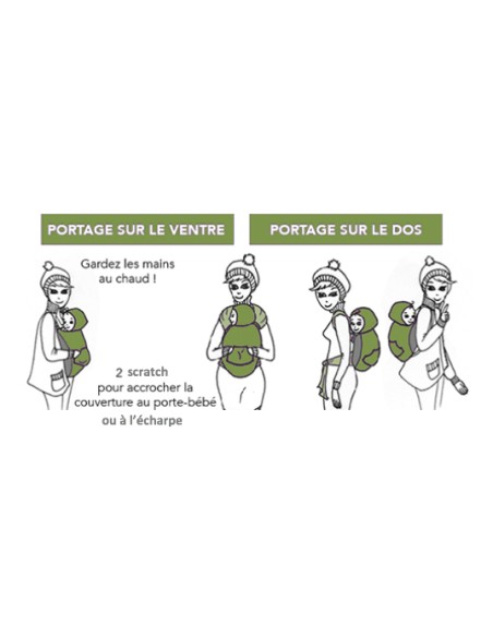 Couverture de portage 3 en 1 avec capuche - NEOBULLE