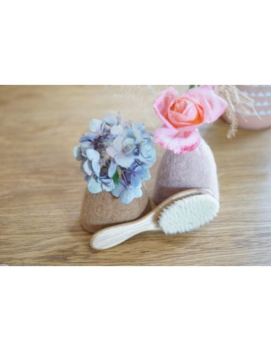 Brosse à cheveux pour bébé en Bambou en Bambou...